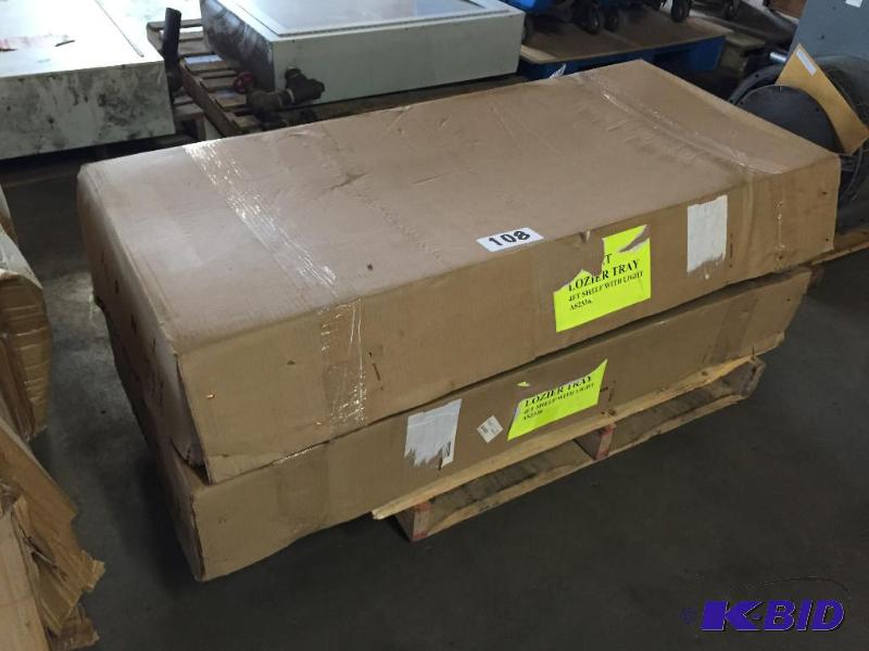 lot 108 image: New in box retail shelf units with lights....