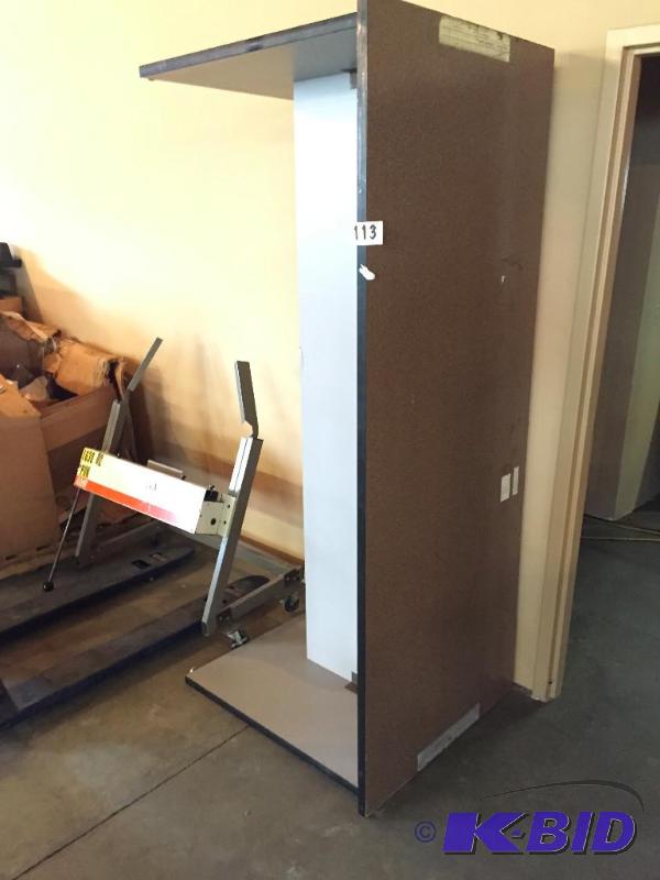 lot 113 image: Long desk unit....