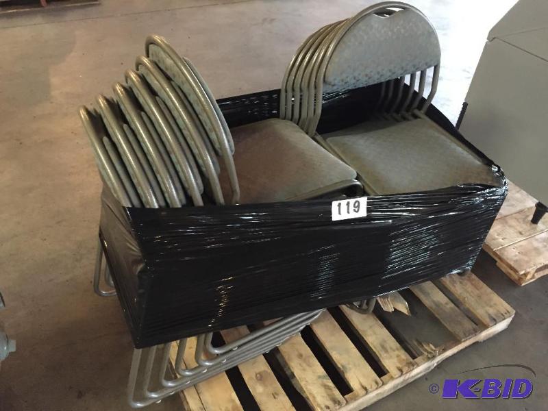 lot 119 image: 12 matching reception chairs....