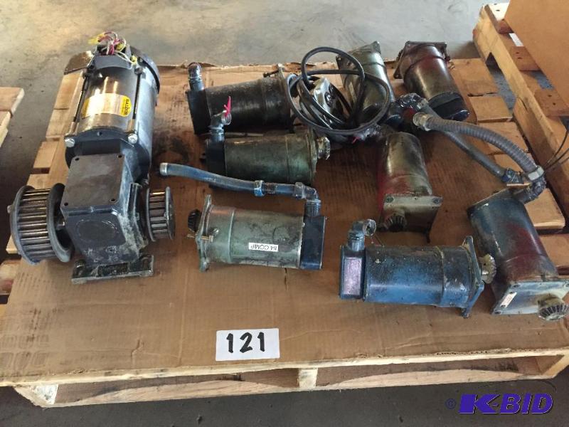lot 121 image: Pallet lot of misc electrical motors....