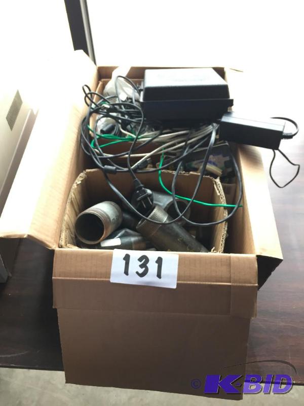 lot 131 image: Box of misc electrical and other....