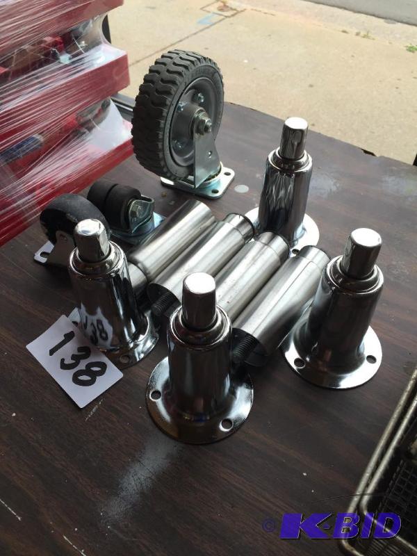 lot 138 image: Lot of misc adjustable feet and casters....