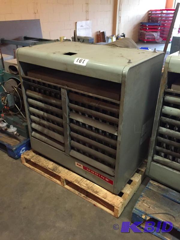 lot 161 image: Modine large hanging garage heater. Natural g...