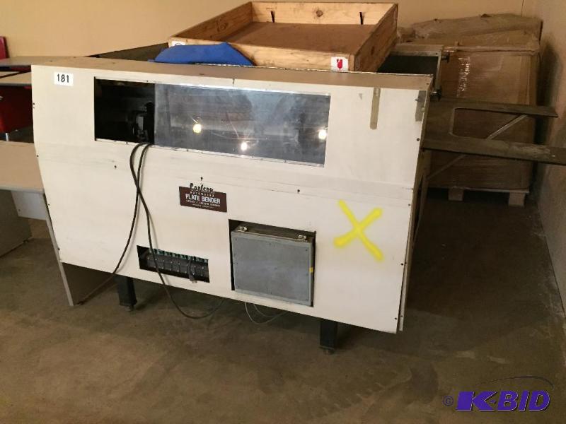 lot 181 image: Large Carlson plate bender machine. Unknown c...