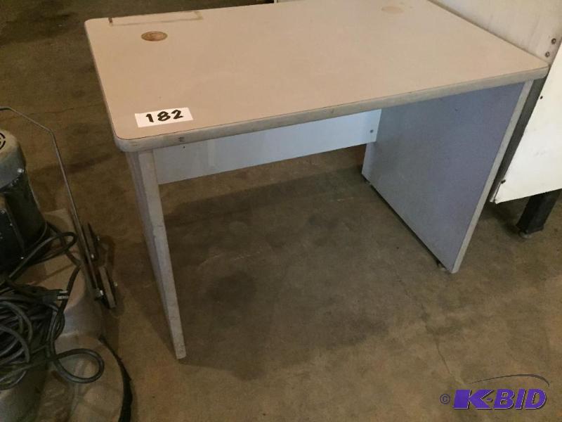 lot 182 image: Wooden desk unit....