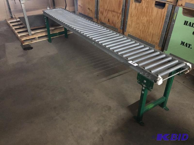 lot 19 image: Metzgar roller conveyor section. Approx 12 ft...