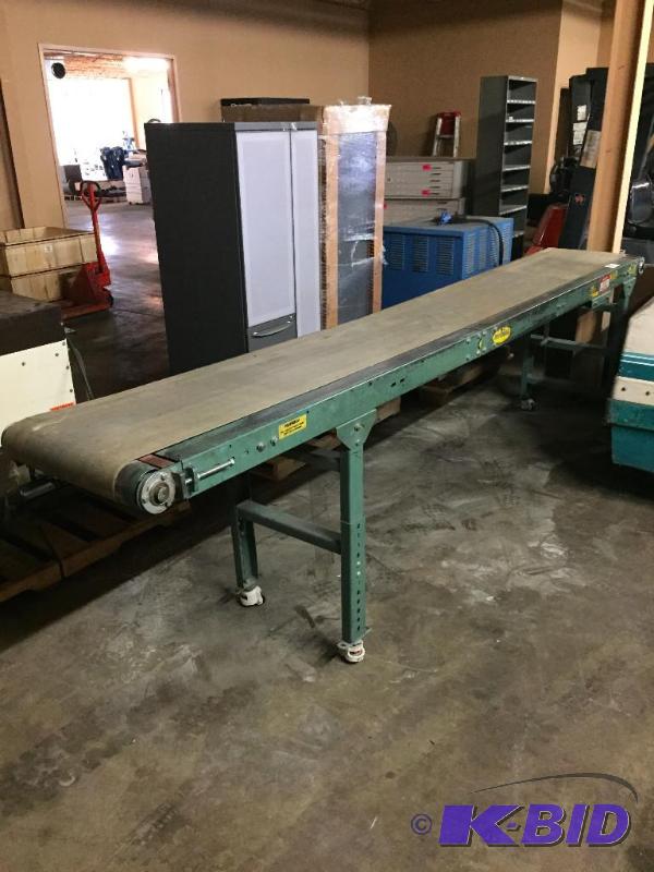 lot 31 image: Hytrol powered belt conveyor section....