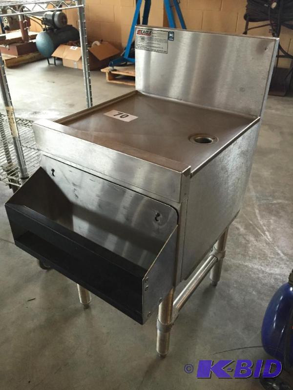 lot 70 image: Small Eagle stainless steel rinse table. NSF ...