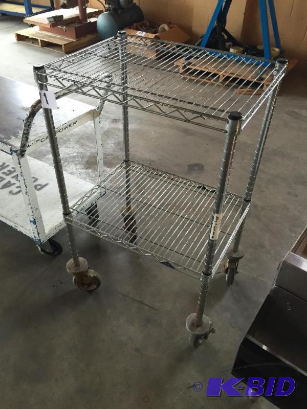 lot 71 image: 2 shelf Metro rack on casters....
