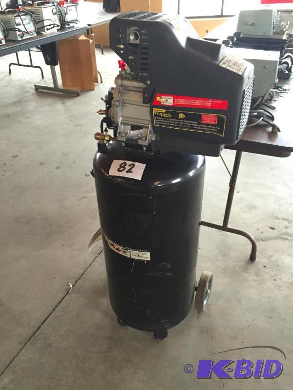 lot 82 image: AllTrade upright air compressor...