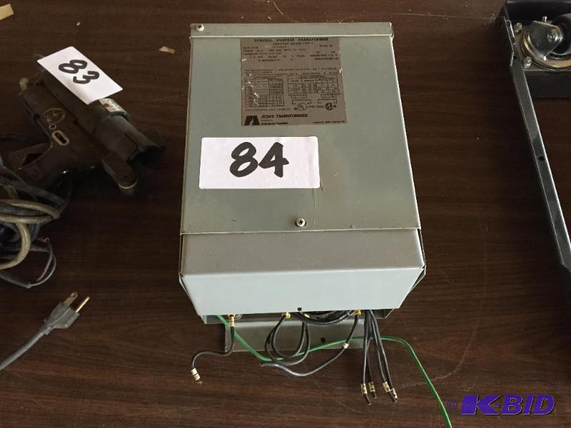 lot 84 image: 3.0 KVA electrical transformer....