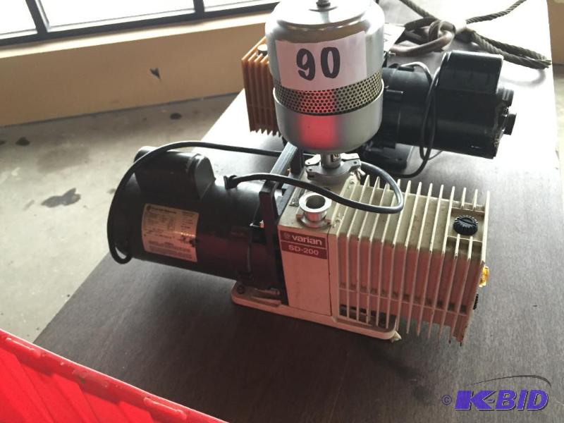 lot 90 image: Varian vacuum pump....