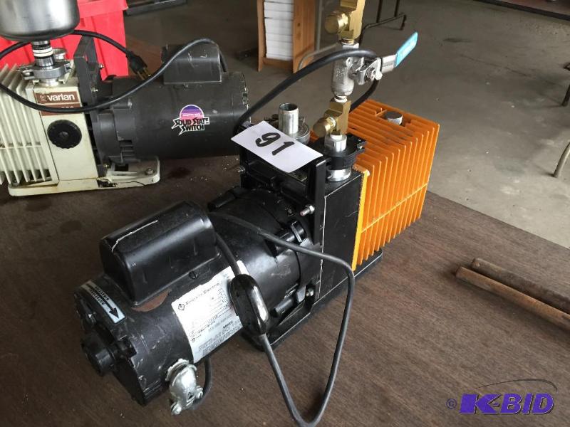 lot 91 image: Alcatel vacuum pump....