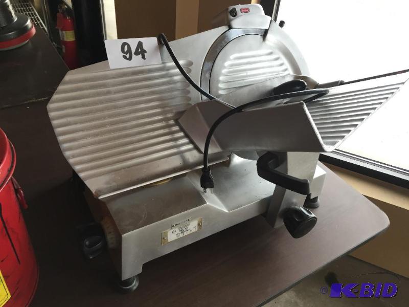 lot 94 image: Berkel commercial deli meat slicer. NSF stamp...
