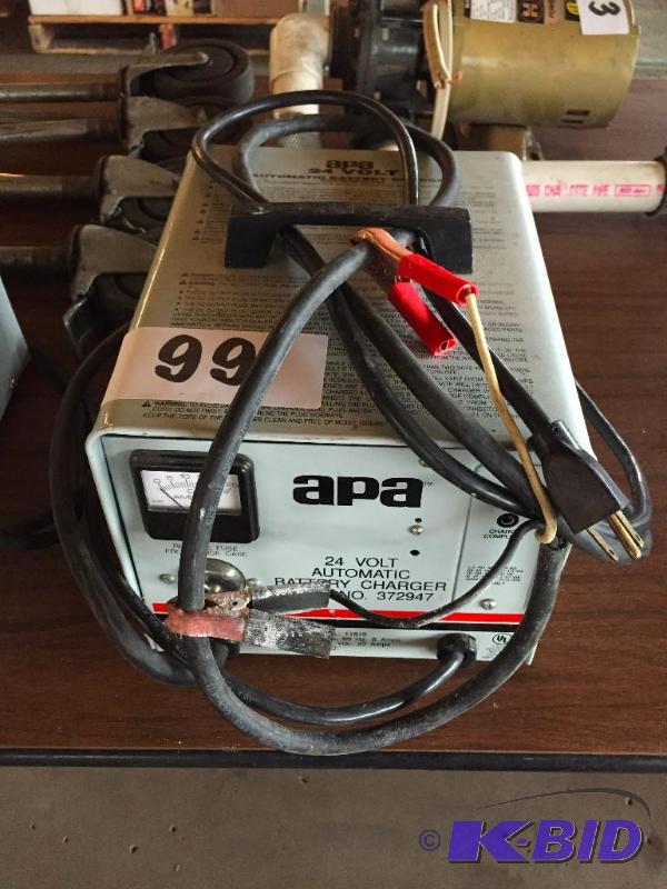 lot 99 image: 24 volt battery charger....