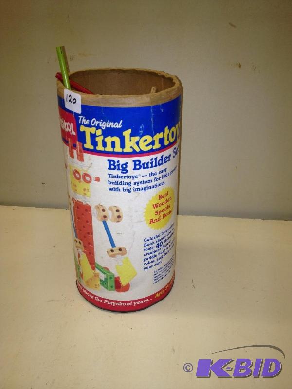 lot 120 image: Vintage Tinkertoy Set ...
