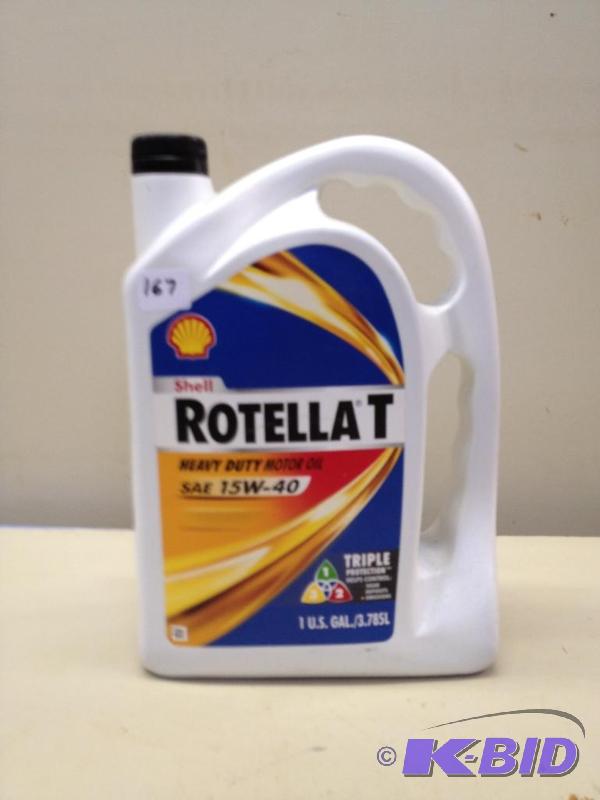 lot 167 image: 1 Gallon 15w-40...