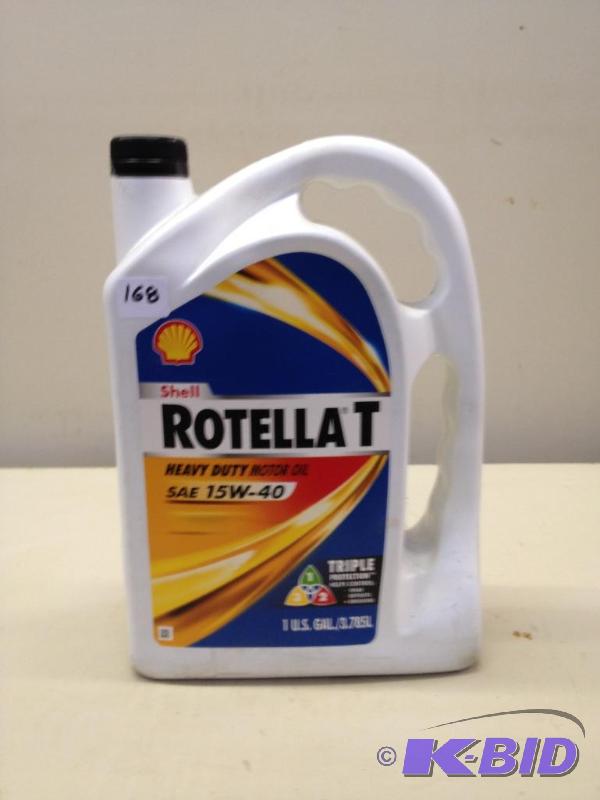 lot 168 image: 1 Gallon 15w-40...