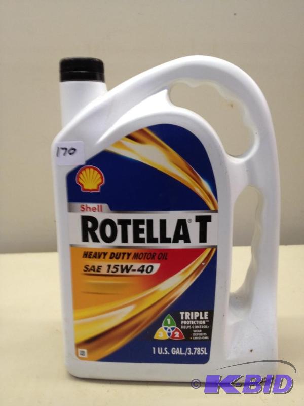lot 170 image: 1 Gallon 15w-40...
