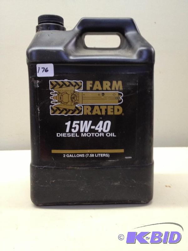 lot 176 image: 2 Gallons 15w-40&nbspDiesel Motor Oil ...