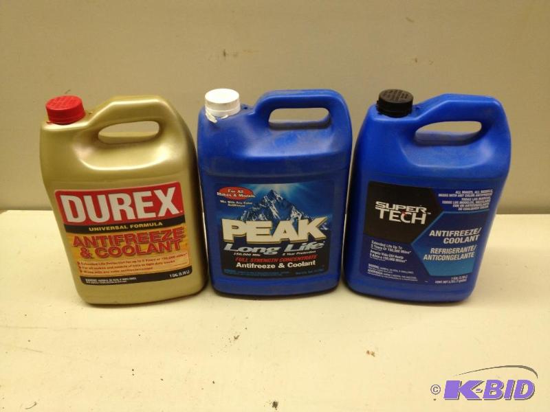 lot 210 image: Anti-Freeze Coolant  Lines on Jugs Show Fill ...