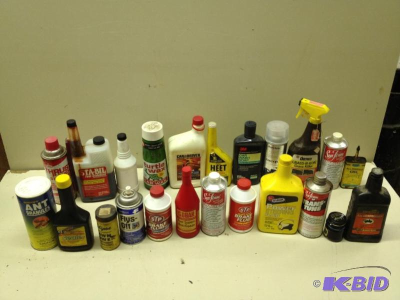 lot 217 image: Vehicle Fluids, etc  Most are half full or be...