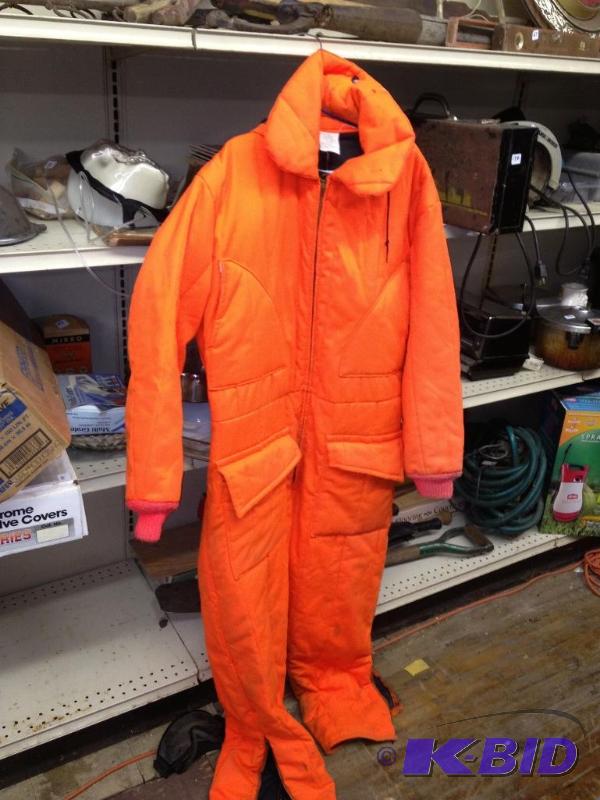 lot 227 image: XL Blaze Orange Coveralls ...