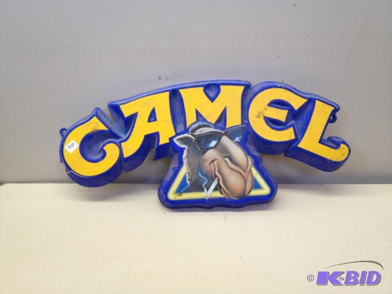 lot 40 image: Plastic Camel Joe Camel" Sign   Ha...
