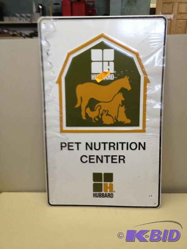 lot 43 image: Hubbard Feeds Pet Nutrition Center Sign ...