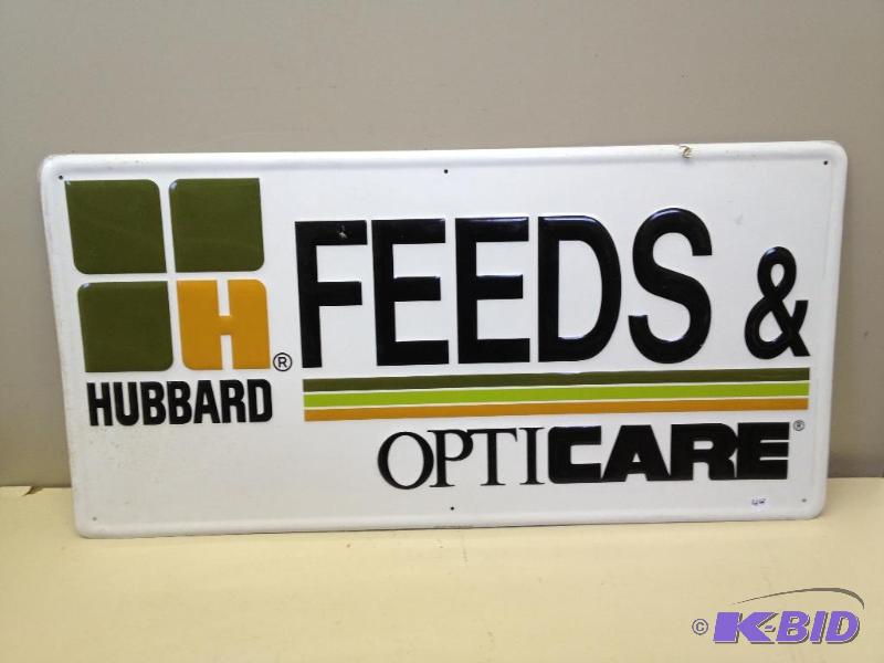 lot 44 image: Hubbard Feeds OptiCare&nbspSign   New&n...