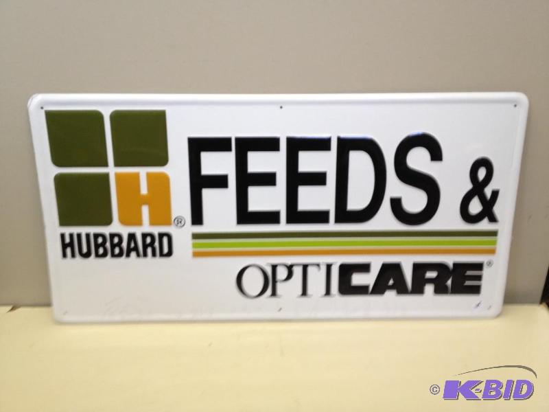 lot 45 image: Hubbard Feeds OptiCare Sign  New...