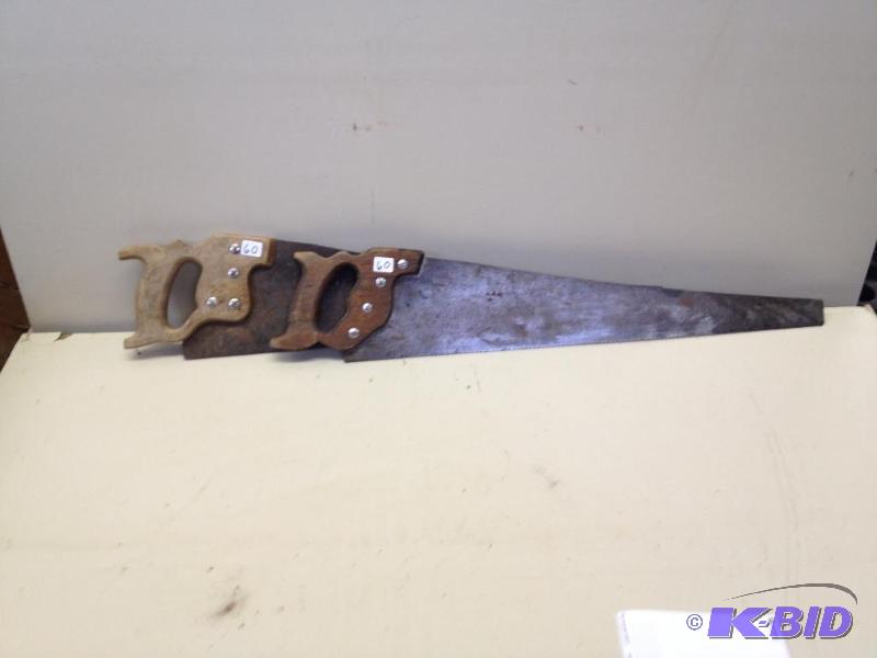 lot 60 image: 2 Vintage Hand Saws ...