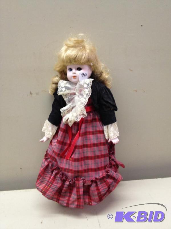 lot 90 image: Porcelain Doll...