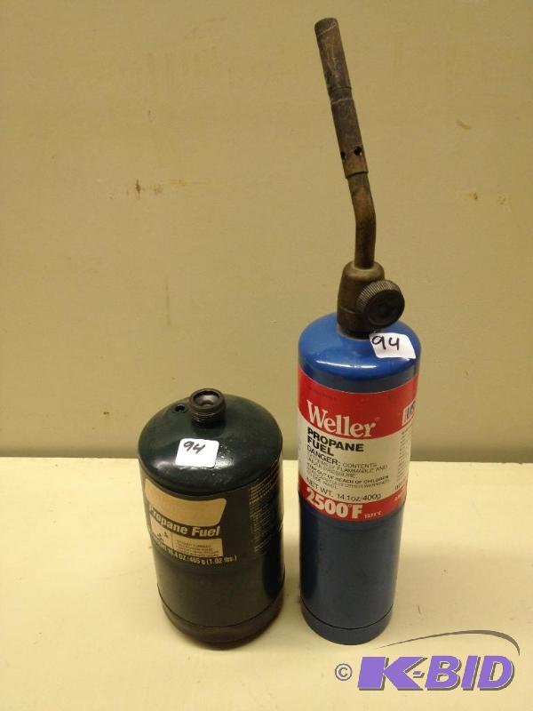 lot 94 image: Propane Torch  Tank   Both tanks are ov...