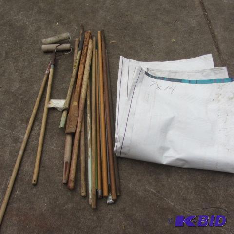 Paint Supplies, Tarp, Handles