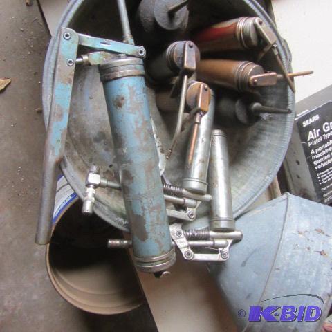 Oil Cans, Pan, Funnel