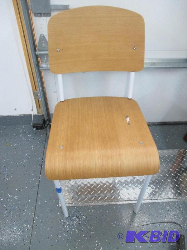 Wood Chair with Metal Legs