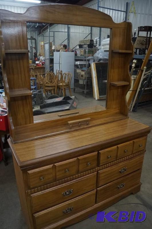 dresser and mirror