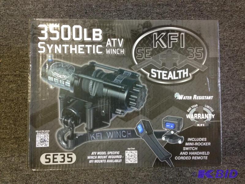NEW in Box KFI 3500lb Stealth Winch w Synthetic Rope