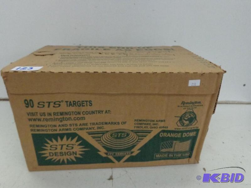 lot 123 image: STS Targets   90 Count  New in box  Orange Do...