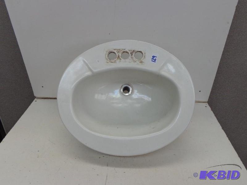 lot 129 image: Kohler Sink   F-19  Found Sink  20 12 Long x...