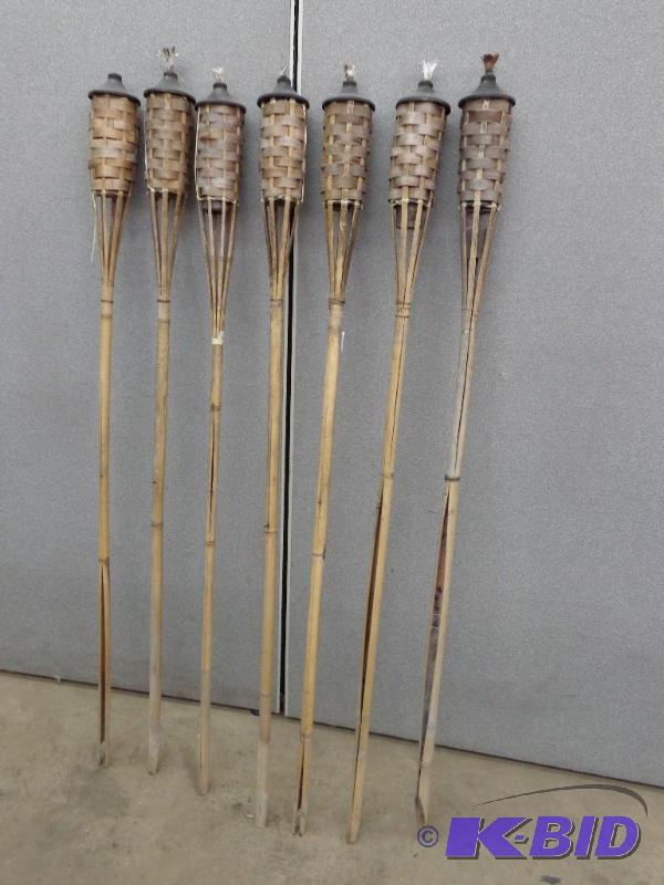 lot 179 image: Tiki Torches   Set of 6  Good Shape  60"...