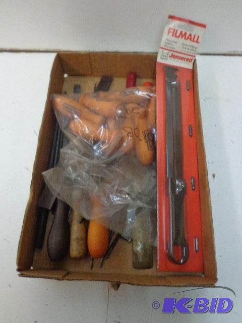 lot 31 image: NEW File Handles   9 Handles  3 Air Gauges  M...