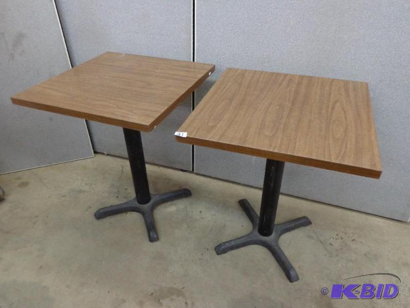 lot 41 image: Solid Tables   Matching Pedestal Tables  24&q...