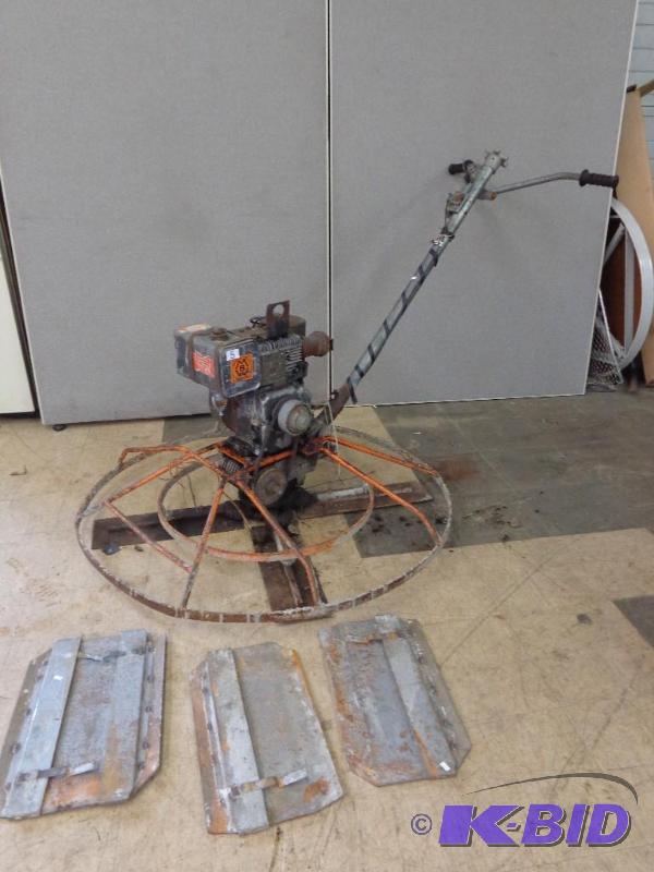 lot 5 image: Cement Trowel & Blades   7HP Power Trowel...