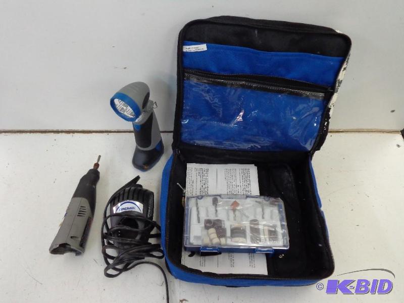 lot 59 image: Dremel wCase   Flashlight  Accessories  Char...