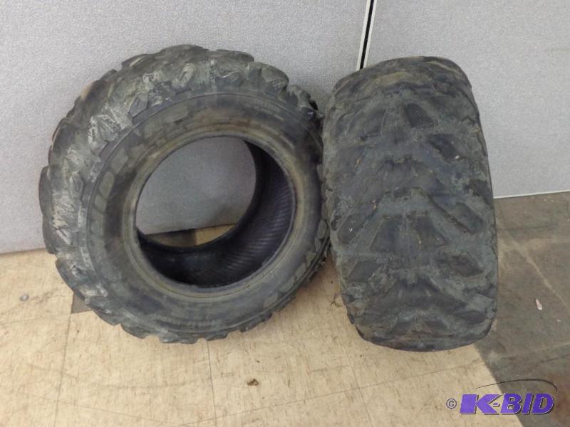 lot 63 image: ATV Tires   Pair of Goodyear Tires  25 x 10.0...