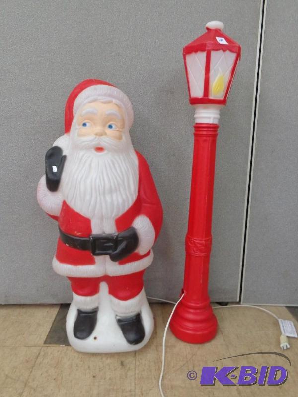 lot 75 image: Holiday Decorations   Santa  Street Lights  1...