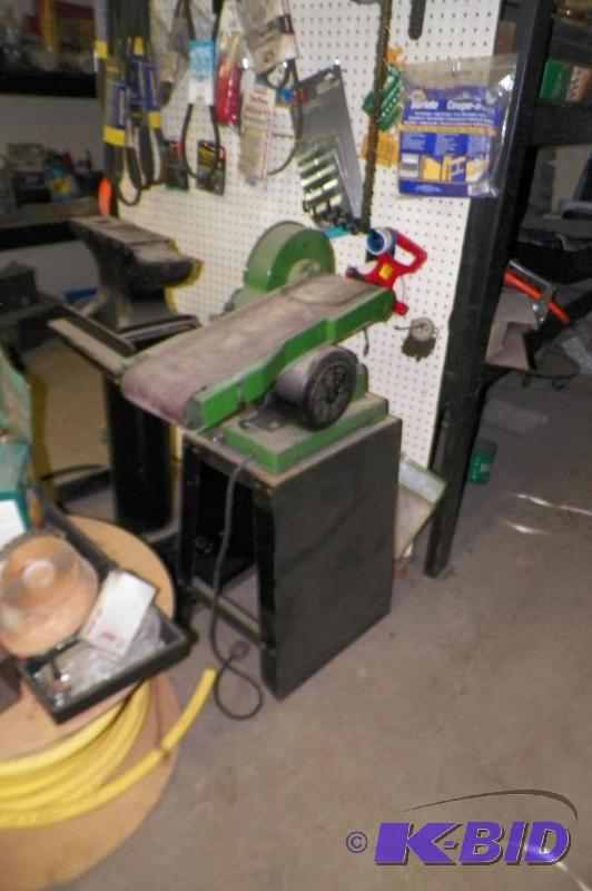 lot 121 image: Cal Hawk 6 inch Belt Sander and 9 inch disk sander
