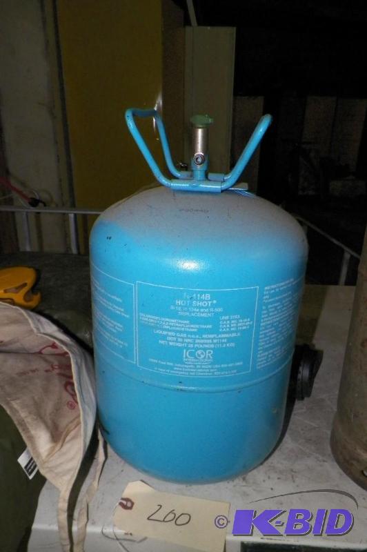 lot 200 image: R-114B Hot Shot Freon Container Full